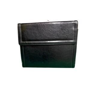 Samsonite Unisex Black Faux Leather Tri-Fold Padfolio Organizer with Calculator